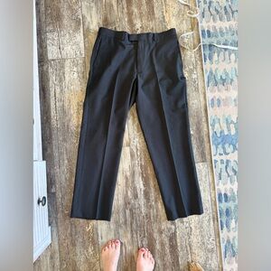 2 for $20: Perry Ellis Portfolio charcoal black/ gray dress pants slacks 34 x 30